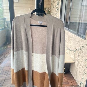 Reitmans Neutral Tone Striped Cardigan